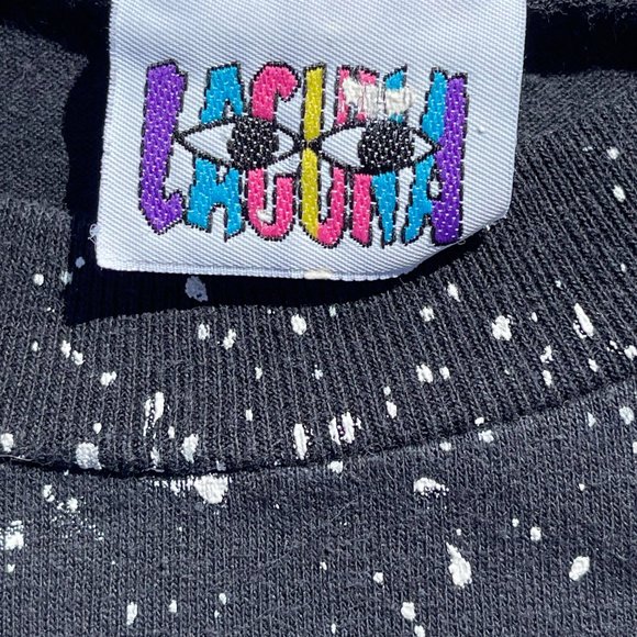 Vintage Single Stitch Laguna Black & White Palm Trees & Night Sky Island Tee- XL - Picture 5 of 6